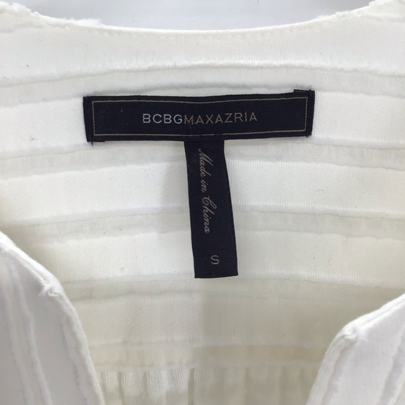 BCBGMaxAzaria Aidan Woven Bell Sleeve Dress Summer Beach Ivory Size Small - Picture 5 of 7